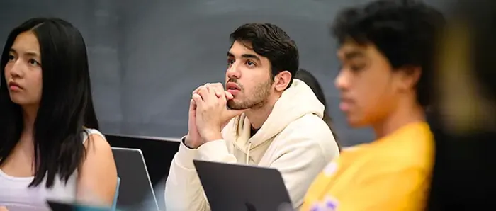 Carnegie Mellon student in classroom.